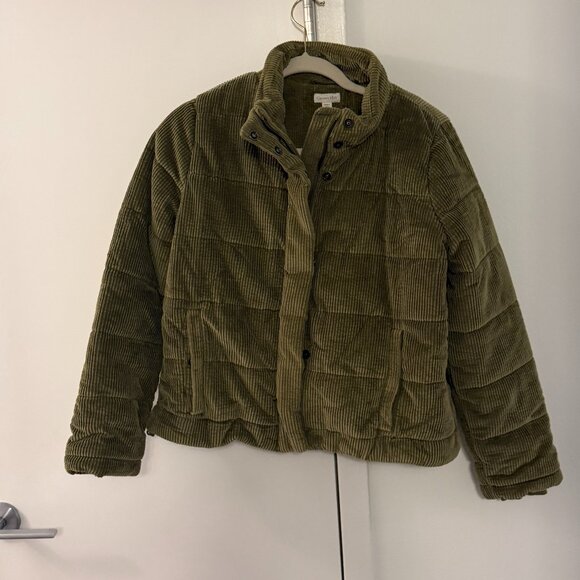 Garnet Hill - Arlo Organic-Cotton Corduroy Puffer Coat NEW Size 4 - Picture 2 of 3